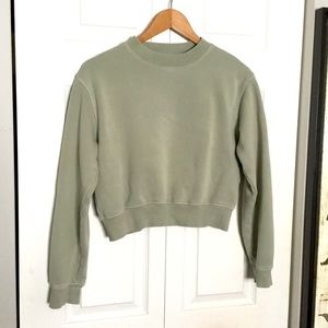 TNA Crop Sweatshirt Sage Green